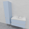 Шкаф-пенал для ванной подвесной глубина 40 см, левый, влагостойкий, цвет голубой, матовая эмаль + лак, серия Сдпрестиж артикул SDPL-401020-R80B изображение 5