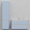 Шкаф-пенал для ванной подвесной глубина 40 см, левый, влагостойкий, цвет голубой, матовая эмаль + лак, серия Сдпрестиж артикул SDPL-401020-R80B изображение 2