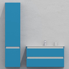 Шкаф-пенал для ванной подвесной глубина 40 см, левый, влагостойкий, цвет синий, матовая эмаль + лак, серия Сдпрестиж артикул SDPL-405012 изображение 2
