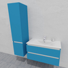Шкаф-пенал для ванной подвесной глубина 40 см, левый, влагостойкий, цвет синий, матовая эмаль + лак, серия Сдпрестиж артикул SDPL-405012 изображение 5