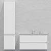 Шкаф-пенал для ванной подвесной глубина 40 см, левый, влагостойкий, цвет белый, матовая эмаль + лак, серия Сдпрестиж артикул SDPL-400300-N изображение 2