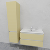 Комплект мебели для ванной тумба 90 см с раковиной и пеналом 40*40*170 см, левый, цвет RAL 1014, влагостойкий, матовая эмаль + лак, серия СДпрестиж артикул SDPLTMR-901014 изображение 2