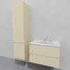 Комплект мебели для ванной тумба 80 см с раковиной и пеналом 40*40*170 см, левый, цвет RAL 1015, влагостойкий, матовая эмаль + лак, серия СДпрестиж артикул SDPLTMR-801015 изображение 2