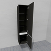 Шкаф-пенал для ванной подвесной глубина 40 см, правый, влагостойкий, цвет серый, матовая эмаль + лак, серия СДпрестиж артикул SDPP-407500-N изображение 1