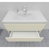 Комплект мебели для ванной тумба 90 см с раковиной и пеналом 40*40*170 см, правый, цвет RAL 1013, влагостойкий, матовая эмаль + лак, серия СДпрестиж артикул SDPPTMR-901013 изображение 9