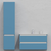 Шкаф-пенал для ванной подвесной глубина 35 см, левый, влагостойкий, цвет пастельно-синий, матовая эмаль + лак, серия Сдпрестиж артикул SDPL35-405024 изображение 2