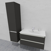Шкаф-пенал для ванной подвесной глубина 35 см, левый, влагостойкий, цвет серый, матовая эмаль + лак, серия Сдпрестиж артикул SDPL35-407500-N изображение 5