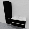 Шкаф-пенал для ванной подвесной глубина 35 см, левый, влагостойкий, цвет черный, матовая эмаль + лак, серия Сдпрестиж артикул SDPL35-409000-N изображение 4