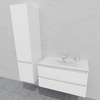 Шкаф-пенал для ванной подвесной глубина 35 см, левый, влагостойкий, цвет белый, матовая эмаль + лак, серия Сдпрестиж артикул SDPL35-400300-N изображение 5