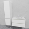 Комплект мебели для ванной тумба 90 см и пеналом 40*35*170 см, левый, цвет NCS S 0300-N, влагостойкий, матовая эмаль + лак, серия СДпрестиж артикул SDPLTM35-900300-N изображение 2