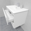 Комплект мебели для ванной тумба 90 см и пеналом 40*35*170 см, левый, цвет NCS S 0300-N, влагостойкий, матовая эмаль + лак, серия СДпрестиж артикул SDPLTM35-900300-N изображение 9