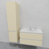 Комплект мебели для ванной тумба 90 см и пеналом 40*35*170 см, левый, цвет RAL 1015, влагостойкий, матовая эмаль + лак, серия СДпрестиж артикул SDPLTM35-901015 изображение 2