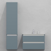 Комплект мебели для ванной тумба 80 см с раковиной и пеналом 40*35*170 см, левый, цвет RAL 7000, влагостойкий, матовая эмаль + лак, серия СДпрестиж артикул SDPLTMR35-807000 изображение 1