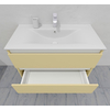 Комплект мебели для ванной тумба 90 см и пеналом 40*35*170 см, правый, цвет RAL 1014, влагостойкий, матовая эмаль + лак, серия СДпрестиж артикул SDPPTM35-901014 изображение 10