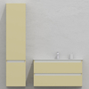 Комплект мебели для ванной тумба 100 см с раковиной и пеналом 40*35*170 см, левый, цвет RAL 1014, влагостойкий, матовая эмаль + лак, серия СДпрестиж артикул SDPLTMR35-1001014 изображение 1