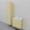 Комплект мебели для ванной тумба 60 см и пеналом 40*35*170 см, левый, цвет RAL 1014, влагостойкий, матовая эмаль + лак, серия СДпрестиж артикул SDPLTM35-601014 изображение 2