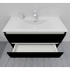 Комплект мебели для ванной тумба 100 см и пеналом 40*35*170 см, правый, цвет NCS S 9000-N, влагостойкий, матовая эмаль + лак, серия СДпрестиж артикул SDPPTM35-1009000-N изображение 9