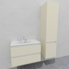 Комплект мебели для ванной тумба 80 см и пеналом 40*35*170 см, правый, цвет RAL 1013, влагостойкий, матовая эмаль + лак, серия СДпрестиж артикул SDPPTM35-801013 изображение 2