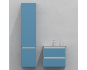 Комплект мебели для ванной тумба 60 см и пеналом 40*40*170 см, левый, цвет RAL 5024, влагостойкий, матовая эмаль + лак, серия СДпрестиж артикул SDPLTM-605024 изображение 1
