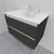 Тумба для ванной с раковиной подвесная, 80 см, влагостойкая, цвет серый икеа, матовая эмаль + лак, серия СДпрестиж артикул SDTMR-807500-N изображение 1