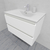 Тумба для ванной под раковину подвесная, 80 см, влагостойкая, цвет белый икеа, матовая эмаль + лак, серия СДпрестиж артикул SDTM-800300-N изображение 1