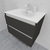 Тумба для ванной с раковиной подвесная, 70 см, влагостойкая, цвет серый икеа, матовая эмаль + лак, серия СДпрестиж артикул SDTMR-707500-N изображение 1