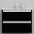 Тумба для ванной с раковиной подвесная, 70 см, влагостойкая, цвет черный, матовая эмаль + лак, серия СДпрестиж артикул SDTMR-709000-N изображение 1