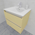 Тумба для ванной с раковиной подвесная, 60 см, влагостойкая, цвет слоновая кость, матовая эмаль + лак, серия СДпрестиж артикул SDTMR-601014 изображение 1