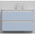 Тумба для ванной с раковиной подвесная, 80 см, влагостойкая, цвет голубой, матовая эмаль + лак, серия СДпрестиж артикул SDTMR-801020-R80B изображение 1