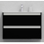 Тумба для ванной с раковиной подвесная, 80 см, влагостойкая, цвет черный, матовая эмаль + лак, серия СДпрестиж артикул SDTMR-809000-N изображение 1