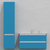Комплект мебели для ванной тумба 100 см и пеналом 40*40*170 см, левый, цвет RAL 5012, влагостойкий, матовая эмаль + лак, серия СДпрестиж артикул SDPLTM-1005012 изображение 1