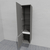 Шкаф-пенал для ванной подвесной глубина 40 см, левый, влагостойкий, цвет светло-серый, матовая эмаль + лак, серия Сдпрестиж артикул SDPL-405000-N изображение 1