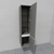 Шкаф-пенал для ванной подвесной глубина 40 см, правый, влагостойкий, цвет светло-серый, матовая эмаль + лак, серия СДпрестиж артикул SDPP-405000-N изображение 1