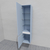 Шкаф-пенал для ванной подвесной глубина 35 см, левый, влагостойкий, цвет голубой, матовая эмаль + лак, серия Сдпрестиж артикул SDPL35-401020-R80B изображение 1