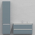 Комплект мебели для ванной тумба 100 см с раковиной и пеналом 40*35*170 см, левый, цвет RAL 7000, влагостойкий, матовая эмаль + лак, серия СДпрестиж артикул SDPLTMR35-1007000 изображение 1
