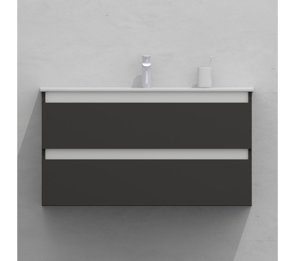 Тумба для ванной под раковину подвесная, 100 см, влагостойкая, цвет серый икеа, матовая эмаль + лак, серия СДпрестиж артикул SDTM-1007500-N изображение 1