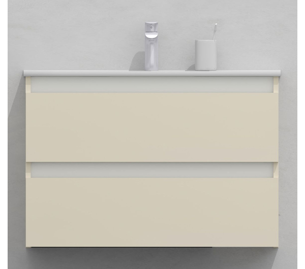 Тумба для ванной с раковиной подвесная, 80 см, влагостойкая, цвет жемчужно-белый, матовая эмаль + лак, серия СДпрестиж артикул SDTMR-801013 изображение 7