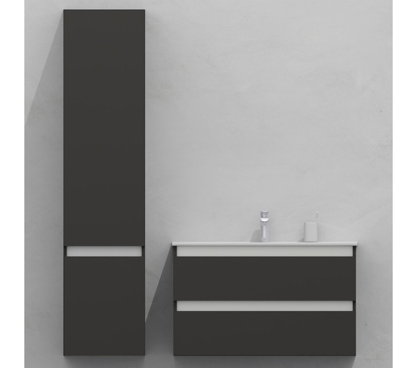 Комплект мебели для ванной тумба 90 см и пеналом 40*40*170 см, левый, цвет NCS S 7500-N, влагостойкий, матовая эмаль + лак, серия СДпрестиж артикул SDPLTM-907500-N изображение 1