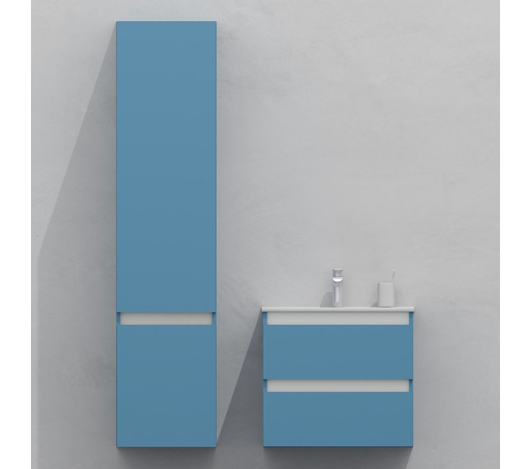 Комплект мебели для ванной тумба 60 см и пеналом 40*40*170 см, левый, цвет RAL 5024, влагостойкий, матовая эмаль + лак, серия СДпрестиж артикул SDPLTM-605024 изображение 1