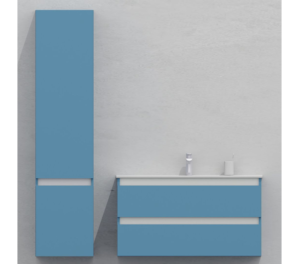 Шкаф-пенал для ванной подвесной глубина 40 см, левый, влагостойкий, цвет пастельно-синий, матовая эмаль + лак, серия Сдпрестиж артикул SDPL-405024 изображение 2