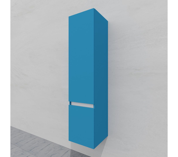 Шкаф-пенал для ванной подвесной глубина 40 см, левый, влагостойкий, цвет синий, матовая эмаль + лак, серия Сдпрестиж артикул SDPL-405012 изображение 4