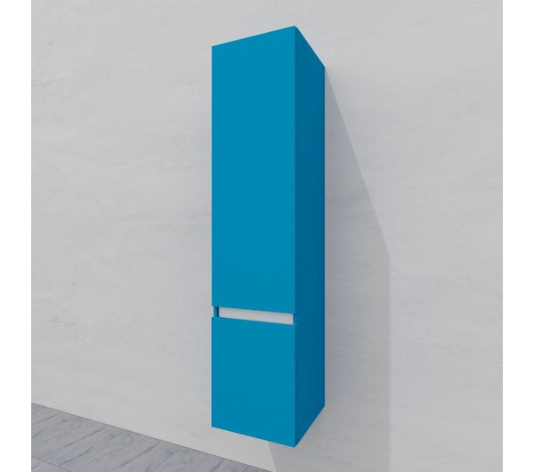 Шкаф-пенал для ванной подвесной глубина 40 см, правый, влагостойкий, цвет синий, матовая эмаль + лак, серия СДпрестиж артикул SDPP-405012 изображение 4