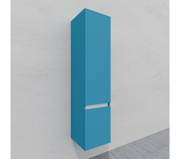 Шкаф-пенал для ванной подвесной глубина 40 см, правый, влагостойкий, цвет пастельно-синий, матовая эмаль + лак, серия СДпрестиж артикул SDPP-405024 изображение 3