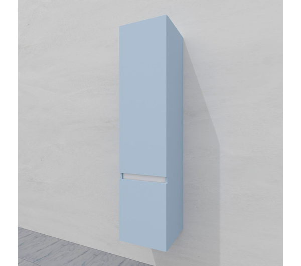 Шкаф-пенал для ванной подвесной глубина 40 см, правый, влагостойкий, цвет голубой, матовая эмаль + лак, серия СДпрестиж артикул SDPP-401020-R80B изображение 4