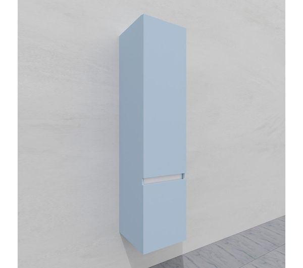 Шкаф-пенал для ванной подвесной глубина 40 см, правый, влагостойкий, цвет голубой, матовая эмаль + лак, серия СДпрестиж артикул SDPP-401020-R80B изображение 3