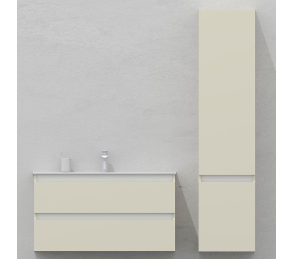 Шкаф-пенал для ванной подвесной глубина 40 см, правый, влагостойкий, цвет жемчужно-белый, матовая эмаль + лак, серия СДпрестиж артикул SDPP-401013 изображение 2