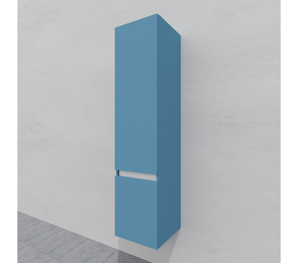 Шкаф-пенал для ванной подвесной глубина 35 см, левый, влагостойкий, цвет пастельно-синий, матовая эмаль + лак, серия Сдпрестиж артикул SDPL35-405024 изображение 3