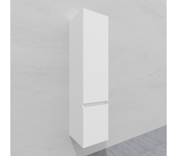 Шкаф-пенал для ванной подвесной глубина 35 см, правый, влагостойкий, цвет белый, матовая эмаль + лак, серия СДпрестиж артикул SDPP35-400300-N изображение 3