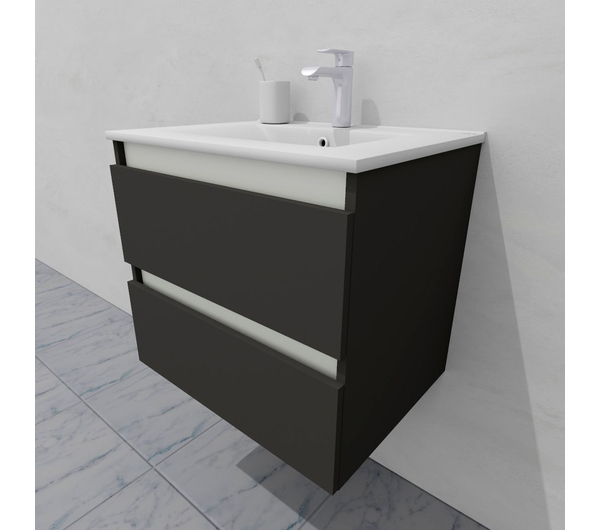 Комплект мебели для ванной тумба 60 см и пеналом 40*35*170 см, правый, цвет NCS S 7500-N, влагостойкий, матовая эмаль + лак, серия СДпрестиж артикул SDPPTM35-607500-N изображение 8
