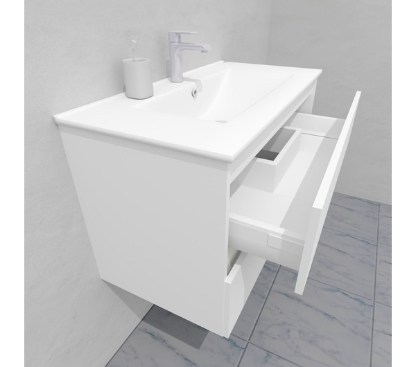 Комплект мебели для ванной тумба 90 см и пеналом 40*35*170 см, правый, цвет NCS S 0300-N, влагостойкий, матовая эмаль + лак, серия СДпрестиж артикул SDPPTM35-900300-N изображение 9